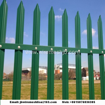 Powder Coated And Galvanized Steel Palisade Fence